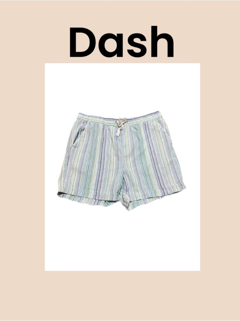 Dash Casual Linen Shorts Size Large